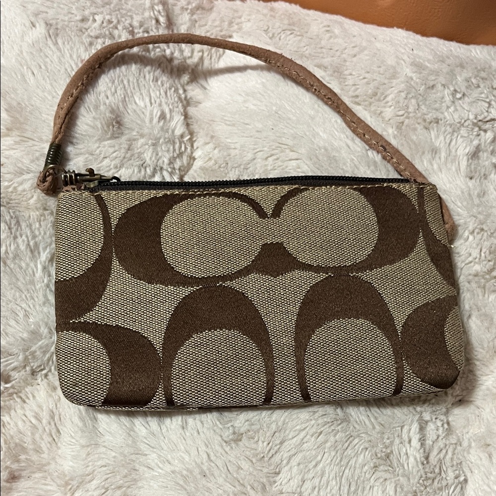 Coach Brown And Multicolor Patchwork Wristlet - image 6